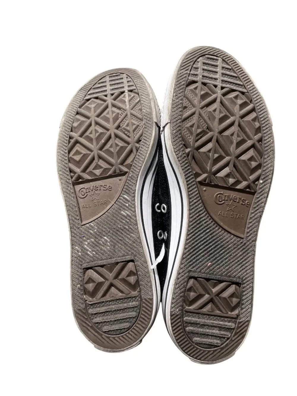 Converse Chuck Taylor All Star Low Top Sneakers Black Sequin Canvas Lace-Up Size - Picture 8 of 8
